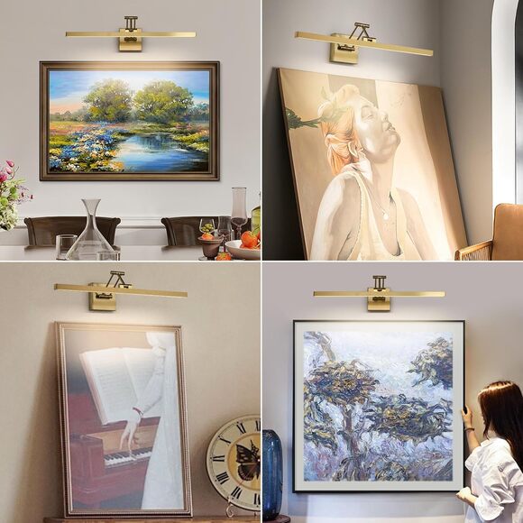 6856 Led Brass hardwired Gallery artwork picture light dimmable 23.6 inches New - Picture 1 of 7